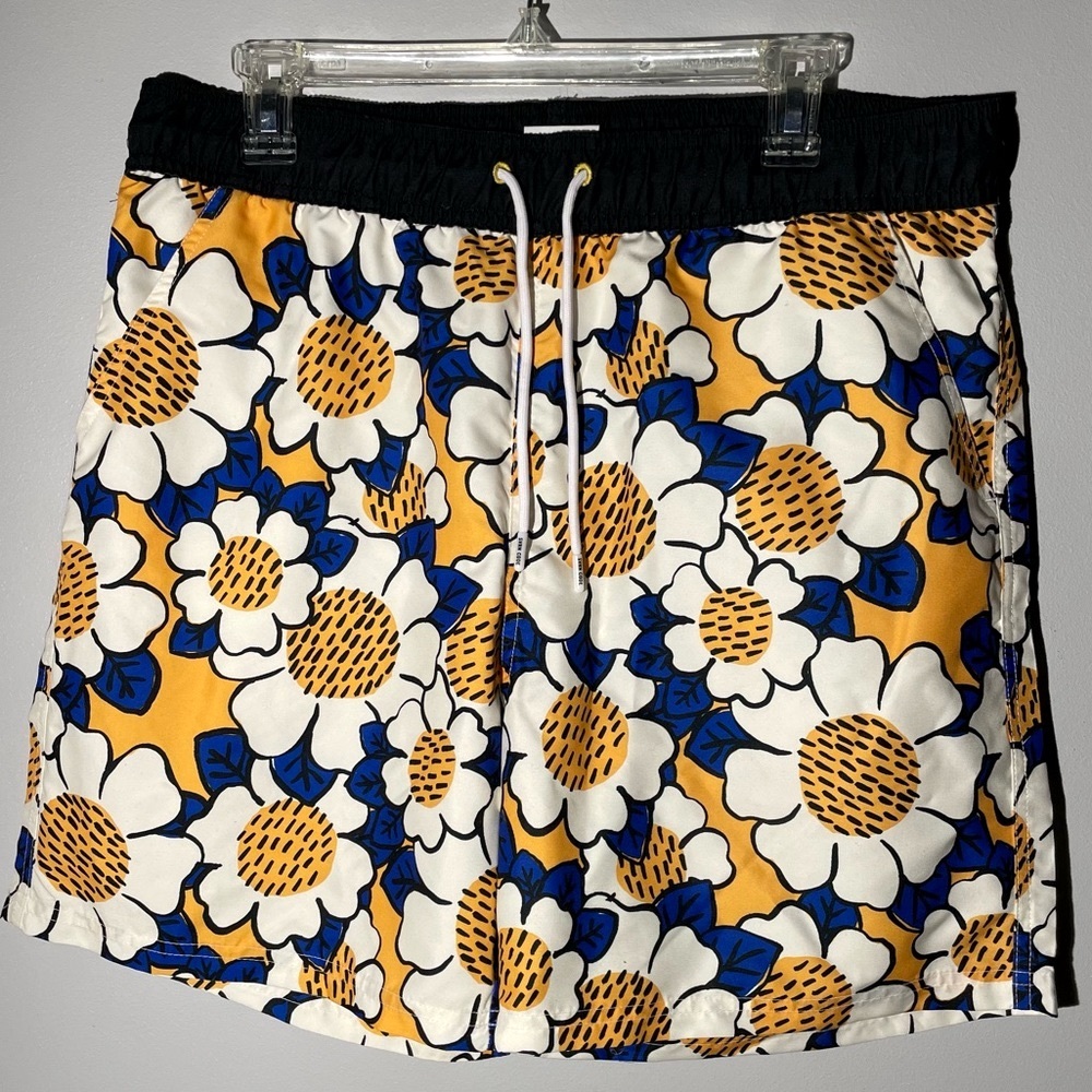 SOVEREIGN CODE Swim Trunks MENS Large- Yellow/ Gold & Blue